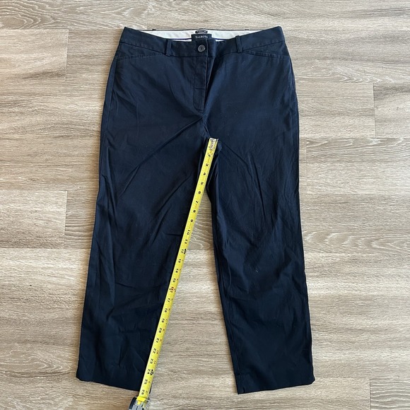 Talbots Straight Leg Casual Work Crop Pants Black Women's 12 - Picture 5 of 16